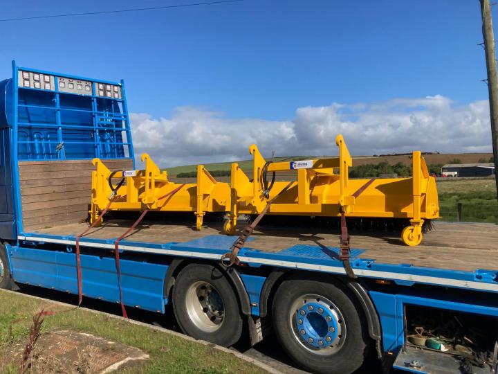 8' wide road sweepers with JCB Q-Fit brackets