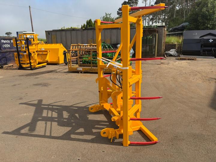 Square Bale Stacker with adjustable goal post
