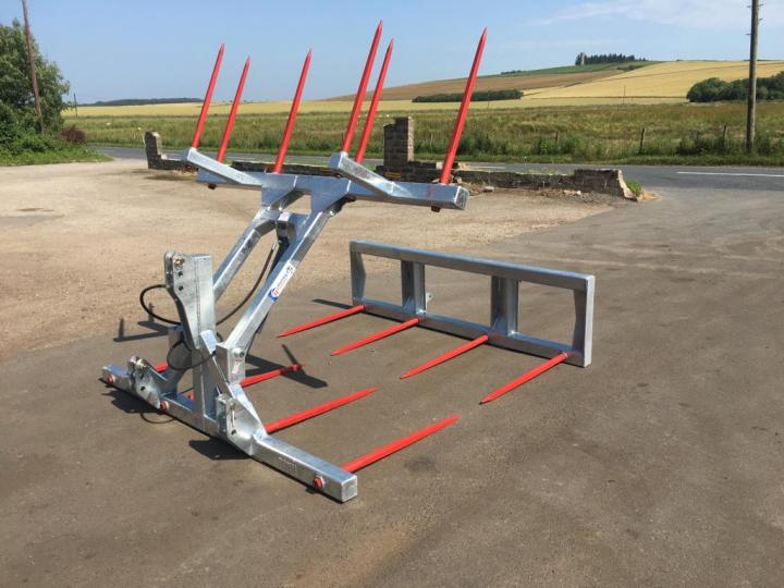 Two heavy duty galvanised baling attachments
