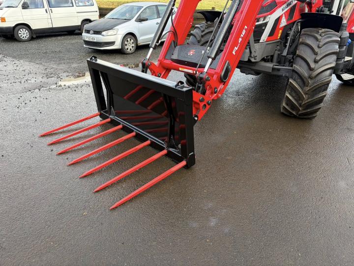 6ft, 7 tine Muck Fork with Pin and Cone brackets
