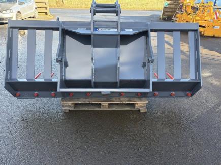 8 ft, 11 tine Muck fork with Merlo and 65mm pin slew brackets
