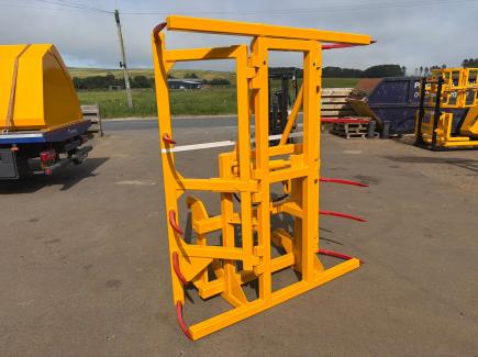 Square Bale Stacker with adjustable goal post