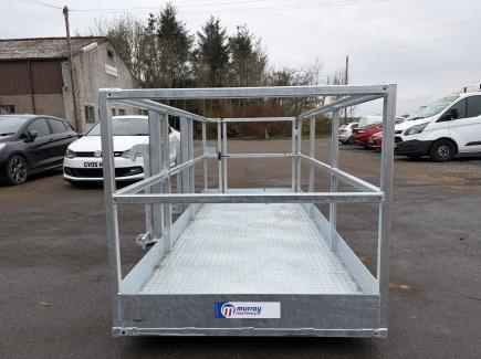 3m x 1.25m galvanised access platform c/w JCB Q-Fit brackets