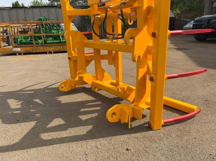 Square Bale Stacker with adjustable goal post