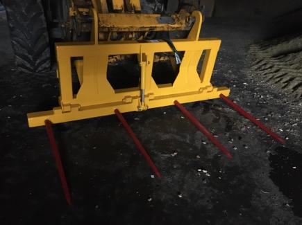 HD Double folding bale spike with JCB Brackets