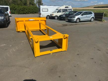 3.8m long Grain Pusher with 2.2m blade and pin and cone brackets