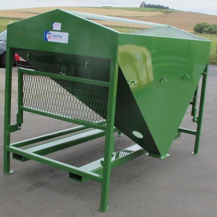 Additive hopper for a 40T bruiser with fork pockets and fold away platforms