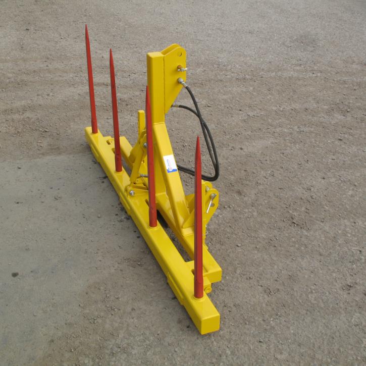 Hydraulically folding Double Front or Rear Bale Spike for tractors (not including stand)