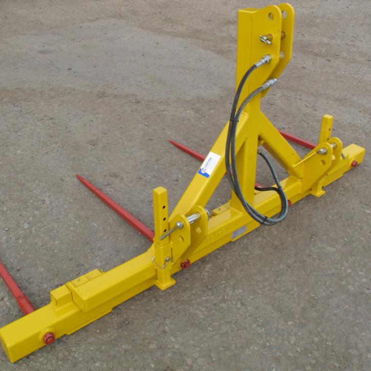 Hydraulically folding Double Front or Rear Bale Spike for tractors (not including stand)