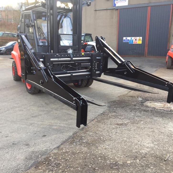 Pipe Stabiliser added to an 8 ton Linde Forklift