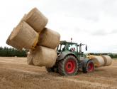 Octa-Quad Bale Handling System - front and rear sections for carrying 12 round bales or 6 Heston bales at a time.