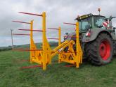 Octa-Quad Bale Handling System - rear section for carrying 8 bales at a time. Showing non-folding tines version.