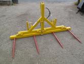 Hydraulically folding Double Front or Rear Bale Spike for tractors (not including stand)