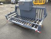 2.4m wide HD Hydraulic Tipping Stone Fork with 40mm Hardox tines and tool box
