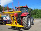 Hydraulically folding Double Front or Rear Bale Spike for tractors.