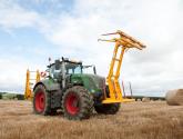 Octa-Quad Bale Handling System - front section for carrying 4 round bales or 2 Heston bales at a time. Showing folding version.