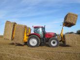 cta-Quad Bale Handling System - front and rear sections for carrying 12 round bales or 6 Heston bales at a time.