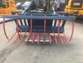 8' Contractor Model Muck Fork and Top Grab c/w Pin and Cone Brackets