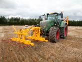 Octa-Quad Bale Handling System - front section for carrying 4 round bales or 2 Heston bales at a time. Showing folding version.