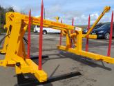 Octa-Quad Bale Handling System - front section for carrying 4 round bales or 2 Heston bales at a time. Showing folding tines version.