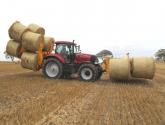 Octa-Quad Bale Handling System - front and rear sections for carrying 12 round bales or 6 Heston bales at a time.