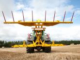 Octa-Quad Bale Handling System - rear section for carrying 8 round bales or 4 Heston bales at a time. Showing folding version.