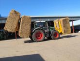 Octa-Quad Bale Handling System - front and rear sections for carrying 12 round bales or 6 Heston bales at a time.