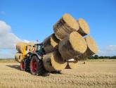 Octa-Quad Bale Handling System - front and rear sections for carrying 12 round bales or 6 Heston bales at a time.