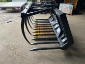 8’ Muck Fork and Top Grab with Pin and Cone Brackets and Hardox Tines 